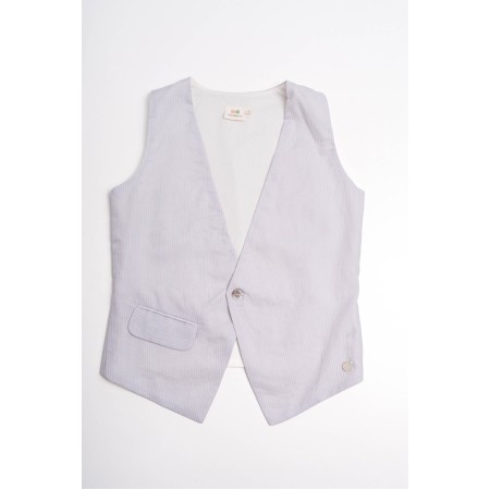 Gilet-Weste Ole, spitzzulaufender Saum, Grau