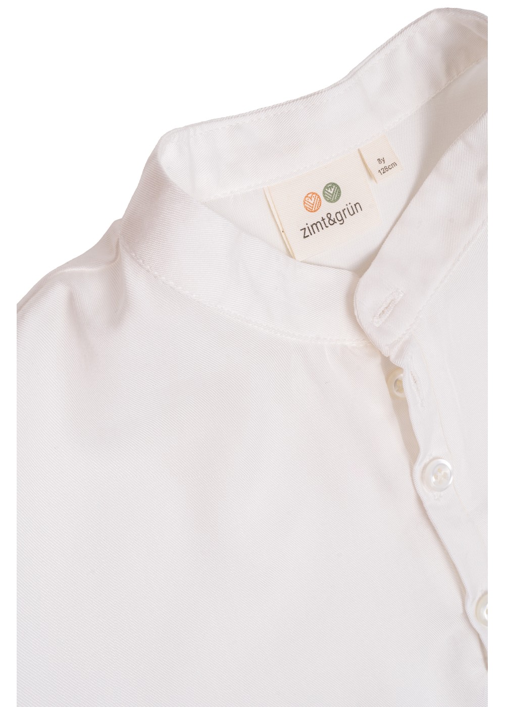 Long sleeve shirt Falcon, Off-White, Mandarin collar