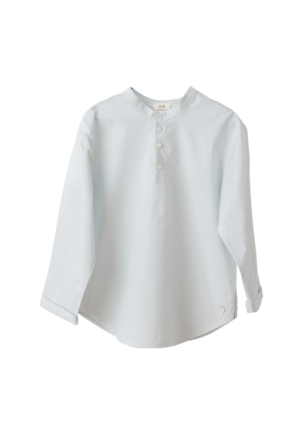 Langarm-Hemd Adler in Weiß, elastische Baumwolle, Knopfleiste